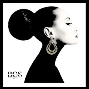 Silver Door Knocker Pierced Earrings Bold Large